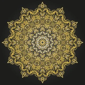 Damask Vector Oriental Pattern Stock Illustration