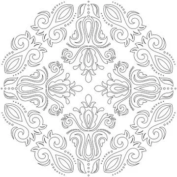 Damask Vector Oriental Pattern Stock Illustration