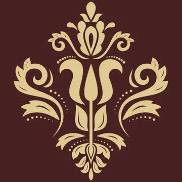 Damask Vector Oriental Pattern Illustrazione stock