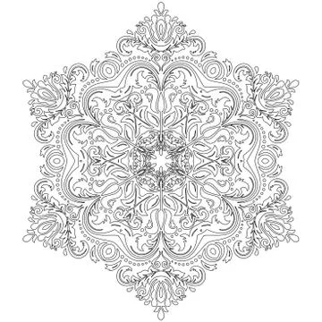 Damask Vector Oriental Pattern 스톡 일러스트