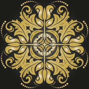 Damask Vector Oriental Pattern Illustrazione stock