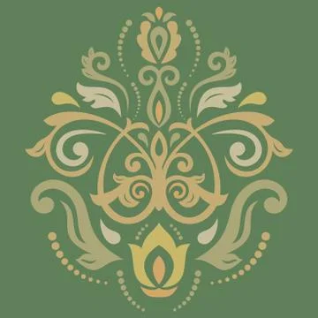 Damask Vector Oriental Pattern Illustrazione stock