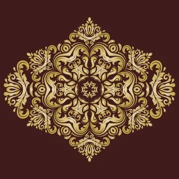 Damask Vector Oriental Pattern 스톡 일러스트