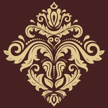 Damask Vector Oriental Pattern Illustrazione stock