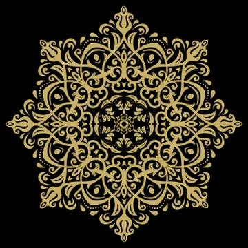 Damask Vector Oriental Pattern Stock Illustration