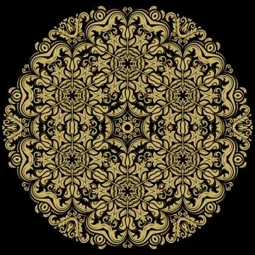 Damask Vector Oriental Pattern Stock Illustration