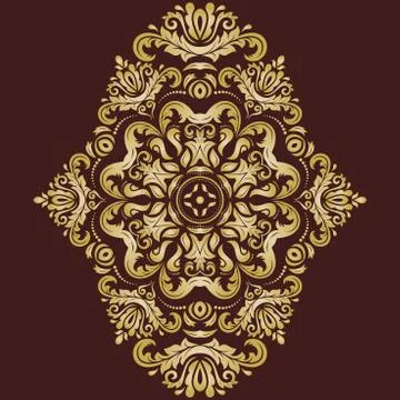 Damask Vector Oriental Pattern Stock Illustration
