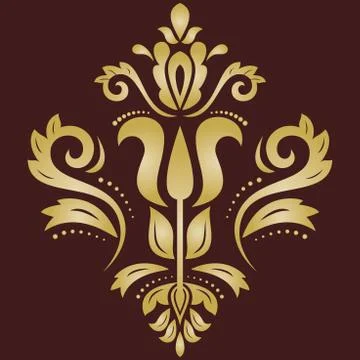 Damask Vector Oriental Pattern Stock Illustration