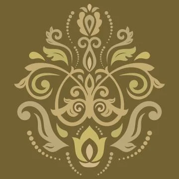Damask Vector Oriental Pattern Stock Illustration
