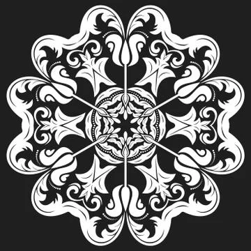 Damask Vector Oriental Pattern Stock Illustration