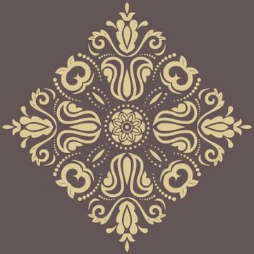 Damask Vector Oriental Pattern Stock Illustration