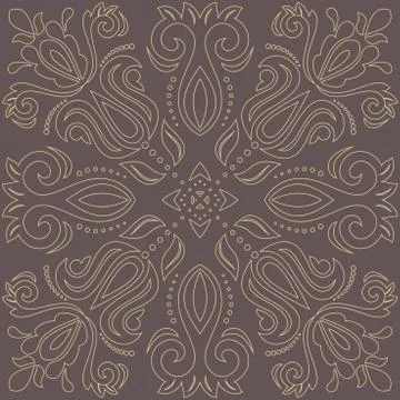 Damask Vector Oriental Pattern Stockillustratie