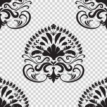 Damask vector pattern. Luxury wallpaper texture ornament decor. Stock Illustration