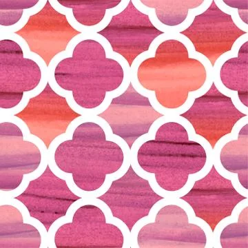 Damask vector pattern marocco textured pink elegant Stock Illustration