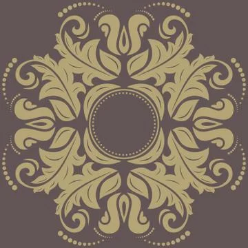 Damask Vector Pattern. Orient Background Illustrazione stock