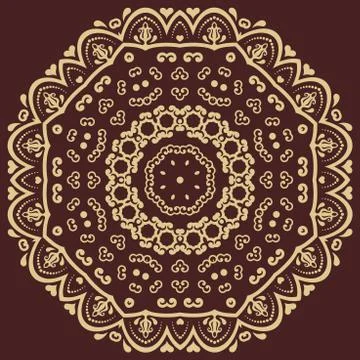 Damask Vector Pattern. Orient Background Stock Illustration