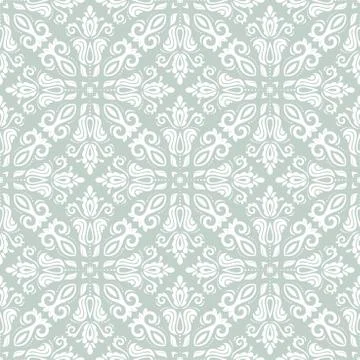 Damask Vector Pattern. Orient Background Illustrazione stock