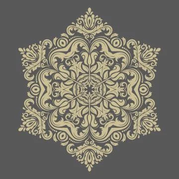 Damask Vector Pattern. Orient Background Illustrazione stock