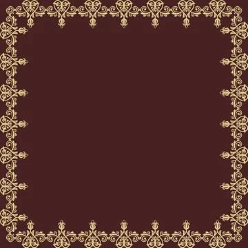 Damask Vector Pattern. Orient Background 스톡 일러스트