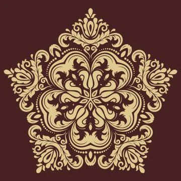 Damask Vector Pattern. Orient Background 스톡 일러스트