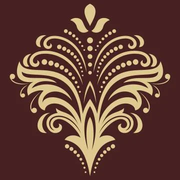 Damask Vector Pattern. Orient Background Illustrazione stock