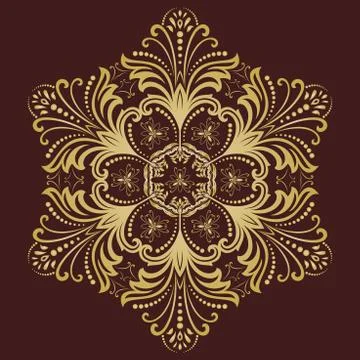 Damask Vector Pattern. Orient Background 스톡 일러스트