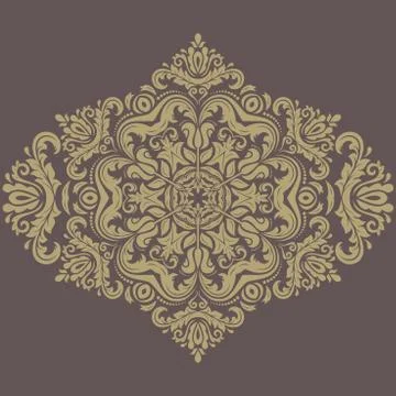 Damask Vector Pattern. Orient Background 스톡 일러스트