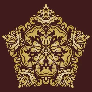 Damask Vector Pattern. Orient Background Stock Illustration