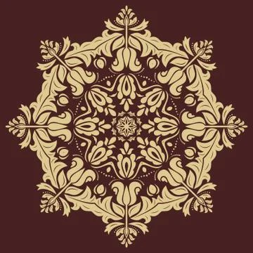 Damask Vector Pattern. Orient Background Illustrazione stock