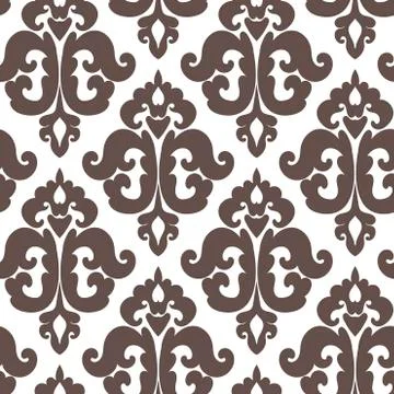 Damask vector pattern simple seamless flower elegant 스톡 일러스트