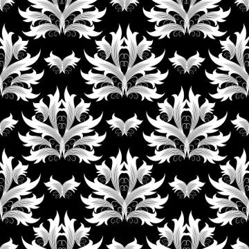Damask vector seamless pattern. Baroque background. Floral wallp 스톡 일러스트