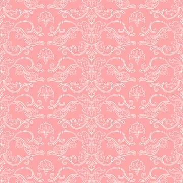 Damask Vector Vintage Seamless Pattern Stock Illustration