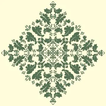 Damask vintage floral background pattern Stock Illustration