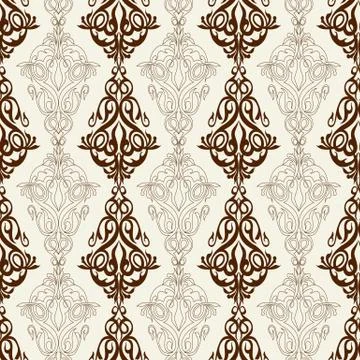 Damask wallpaper Stock Illustration