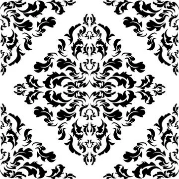Damask wallpaper Stock Illustration
