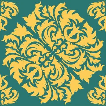 Damask wallpaper Vector illustration. Easily editable vector image Stock Illustration