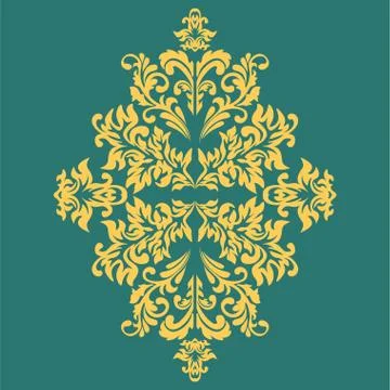 Damask wallpaper Vector illustration. Easily editable vector image. Stock Illustration