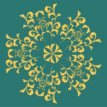 Damask wallpaper Vector illustration. Easily editable vector image. Stock Illustration
