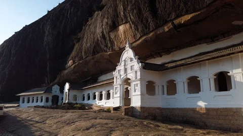 Dambulla buddhist cave temple in Sri Lanka Stock Footage 106930589