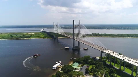 Dames Point Bridge Jacksonville FL  #05 Vídeos de archivo 77490739