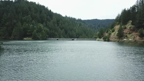 Dammed lake 스톡 동영상 132015897