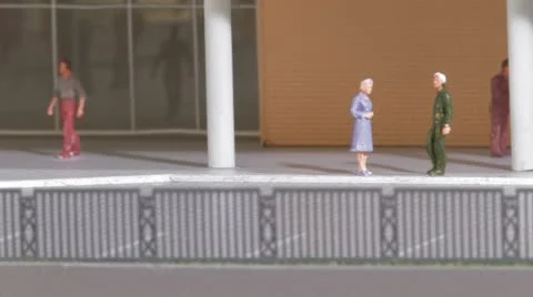 Dammies displayed in front of the building design model Video stock 8994704