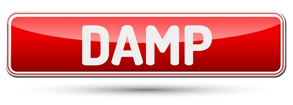 DAMP - Abstract beautiful button with text. Stock Illustration