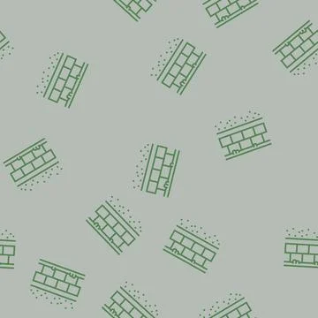 Damp proof course building house line seamless pattern Ilustración de archivo