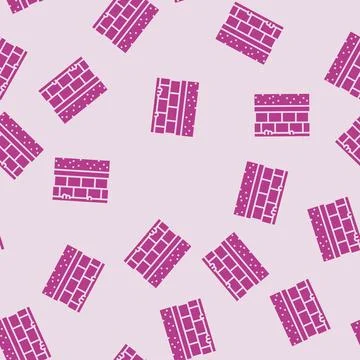 Damp proof course building house glyph seamless pattern Ilustración de archivo