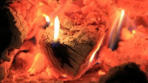Damped embers close Stock Footage 19066811