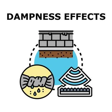 Dampness effects causing building and wall damage 스톡 일러스트