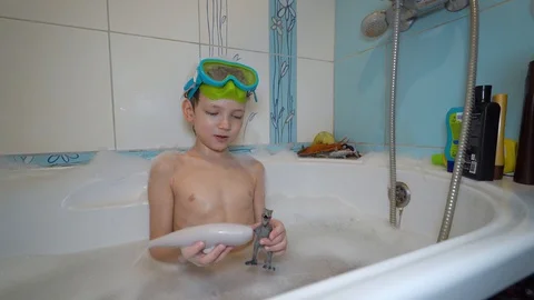 Dan in bath Stock Footage 127683841