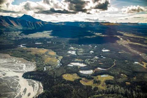 Dan Creek from the Air Stock Photos