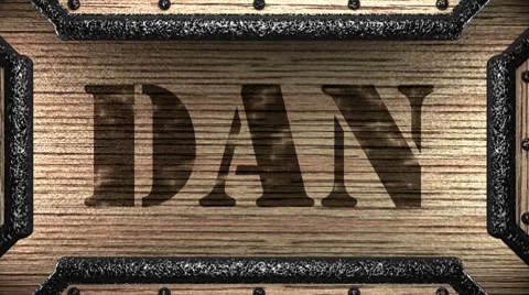 Dan on wooden stamp Stock Footage